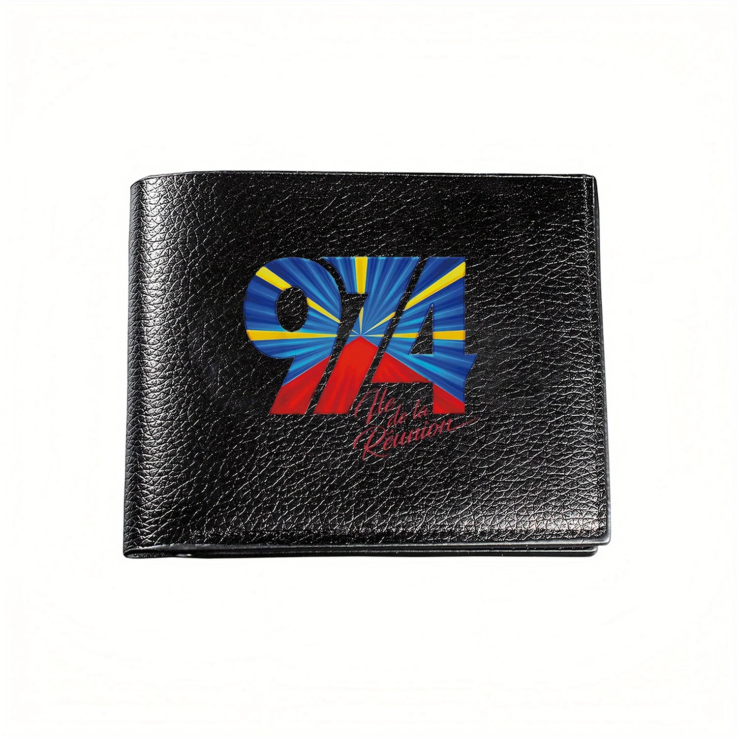 974 Ile de la Reunion Flag Design Stylish Mens Wallet Premium Quality nice Business Casual Christmas Gift for Dad Husband Boyfri