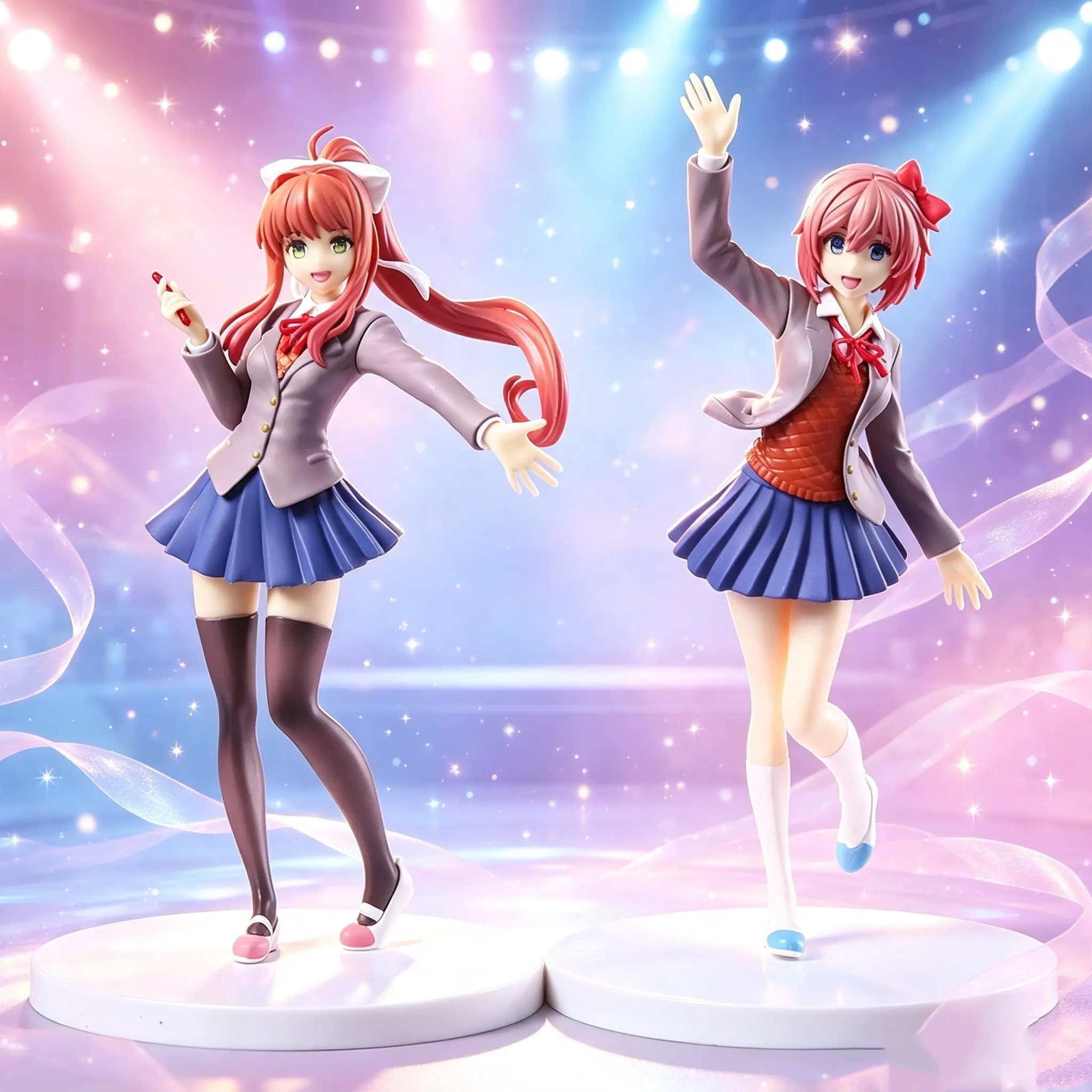 Doki Doki Literaturclub! Sayori Monika PVC Anime-Figur Modell Spielzeugfigur Sammlerpuppe Geschenk