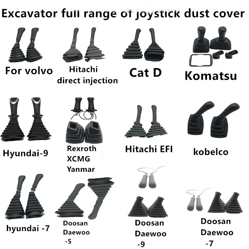 

XOJOX For Excavator Sany Komatsu Hitachi Carter Hyundai Doosan Daewoo Kobelco Volvo joystick handle rubber dust cover accesso