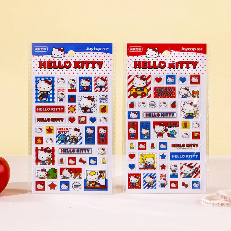 

Kawaii Sanrio Hello Kitty капельные клейкие наклейки креативные мультяшные наклейки «сделай сам» Ins украшения для мобильного телефона детские игрушки подарок