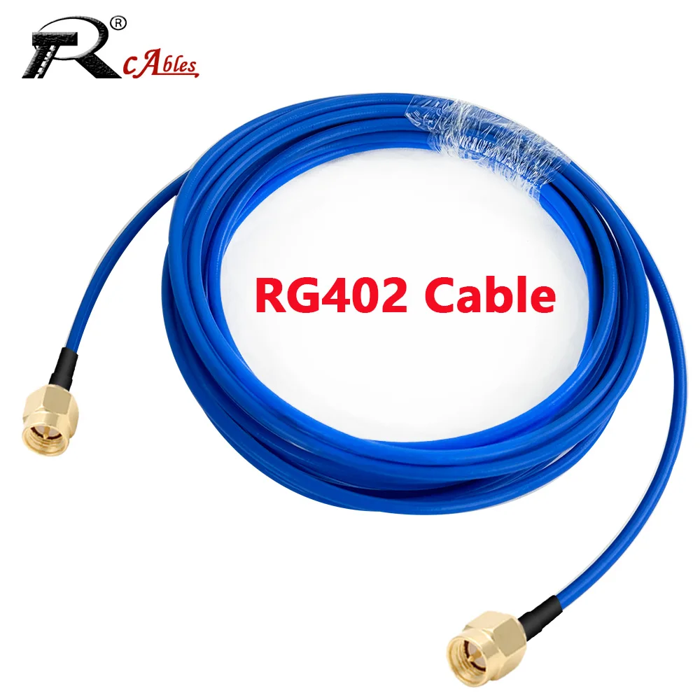 RF Coaxial RG402 Cable 50 Ohm High Frequency Semi-Flexible SMA Male to SMA Male Plug Jumper for Electronic Components Market