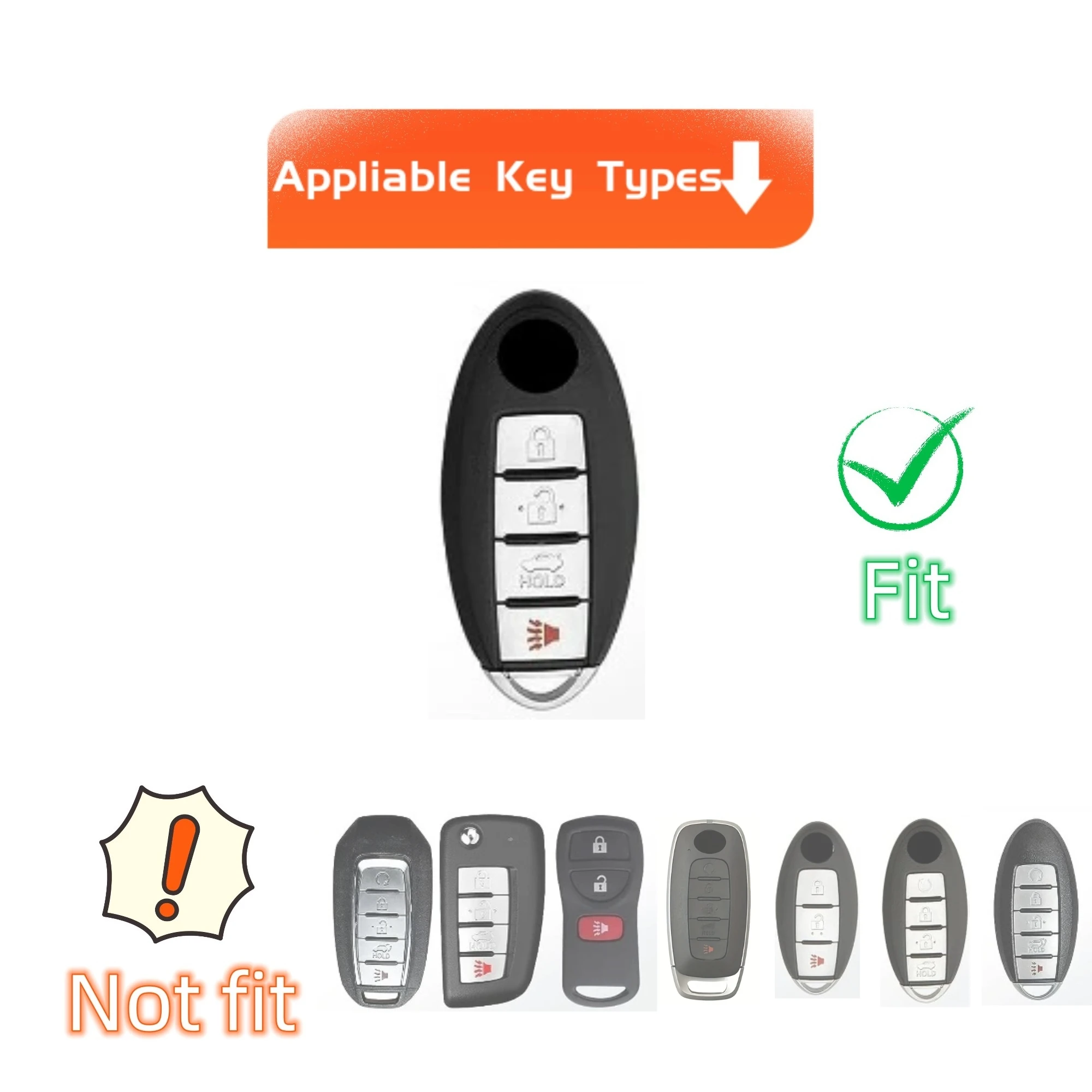TPU Key Fob Cover with Keychain Lanyard for Nissan Altima Coupe Armada GTR Maxima Murano Cross CABRIOLET Rogue Versa