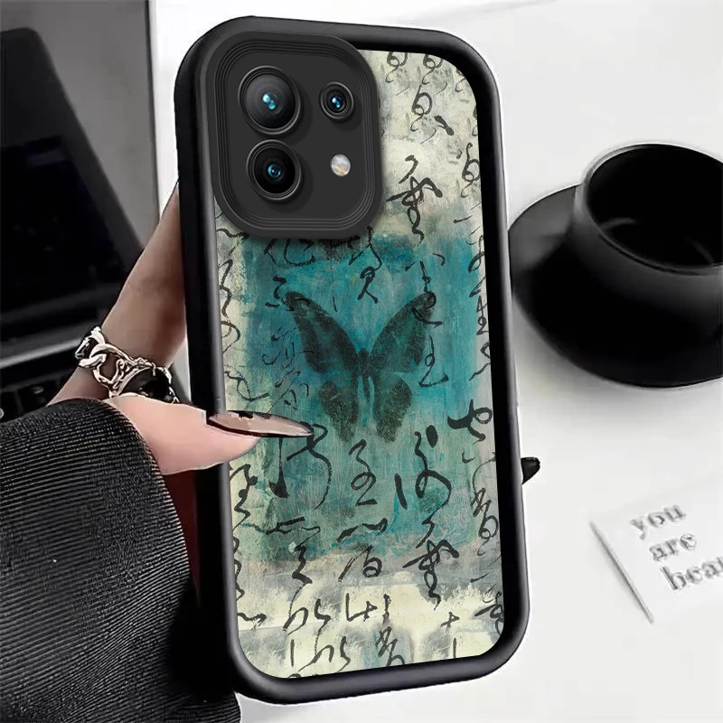 Mi 11lite Butterfly Silicone Phone Case On For Xiaomi Mi 11 11T Lite Pro Prime 4G 5G NE Len Protect Cover 11 T 11Pro