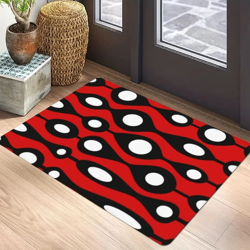 Teppichmatte mit geometrischem Muster, rutschfester Teppich mit Gummiboden, geometrische Muster für moderne Heimdekoration, Bodenmatte, Fußmatte, Teppiche