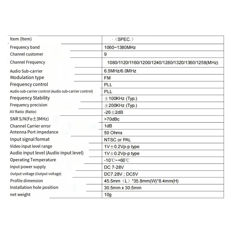 FPV 1.2G 0.1MW/25MW/200MW/800MW per 9CH RX FPV Combo per modelli RC Drone Quad Booster