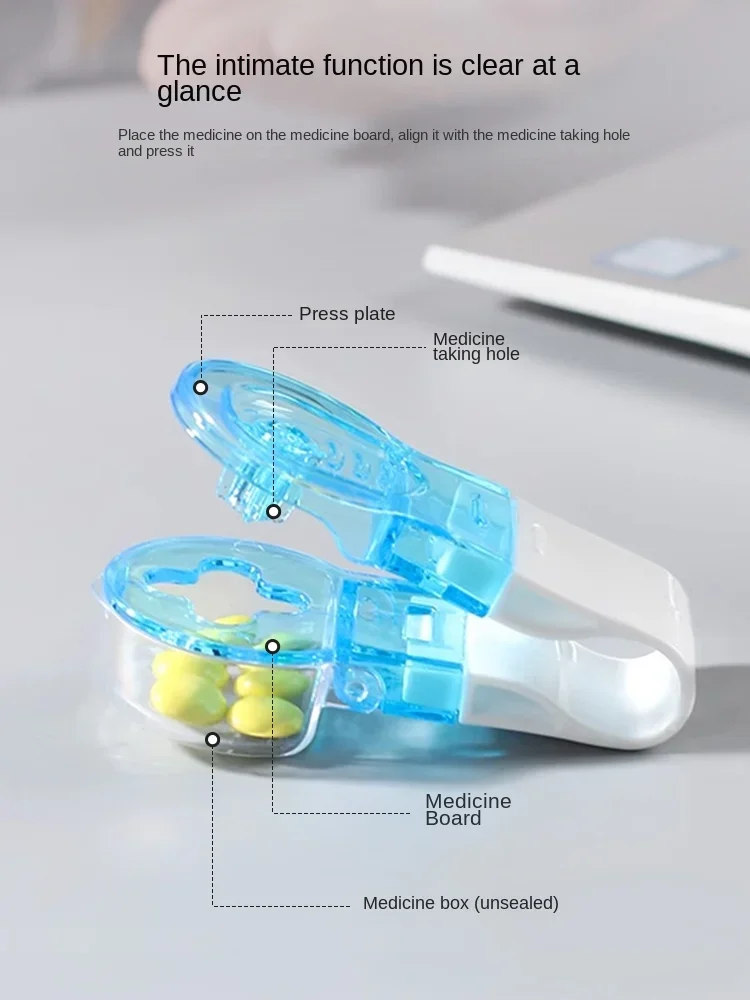 Portable Pill Cutter with Anti-contamination Design for Easy Medicine Splitting