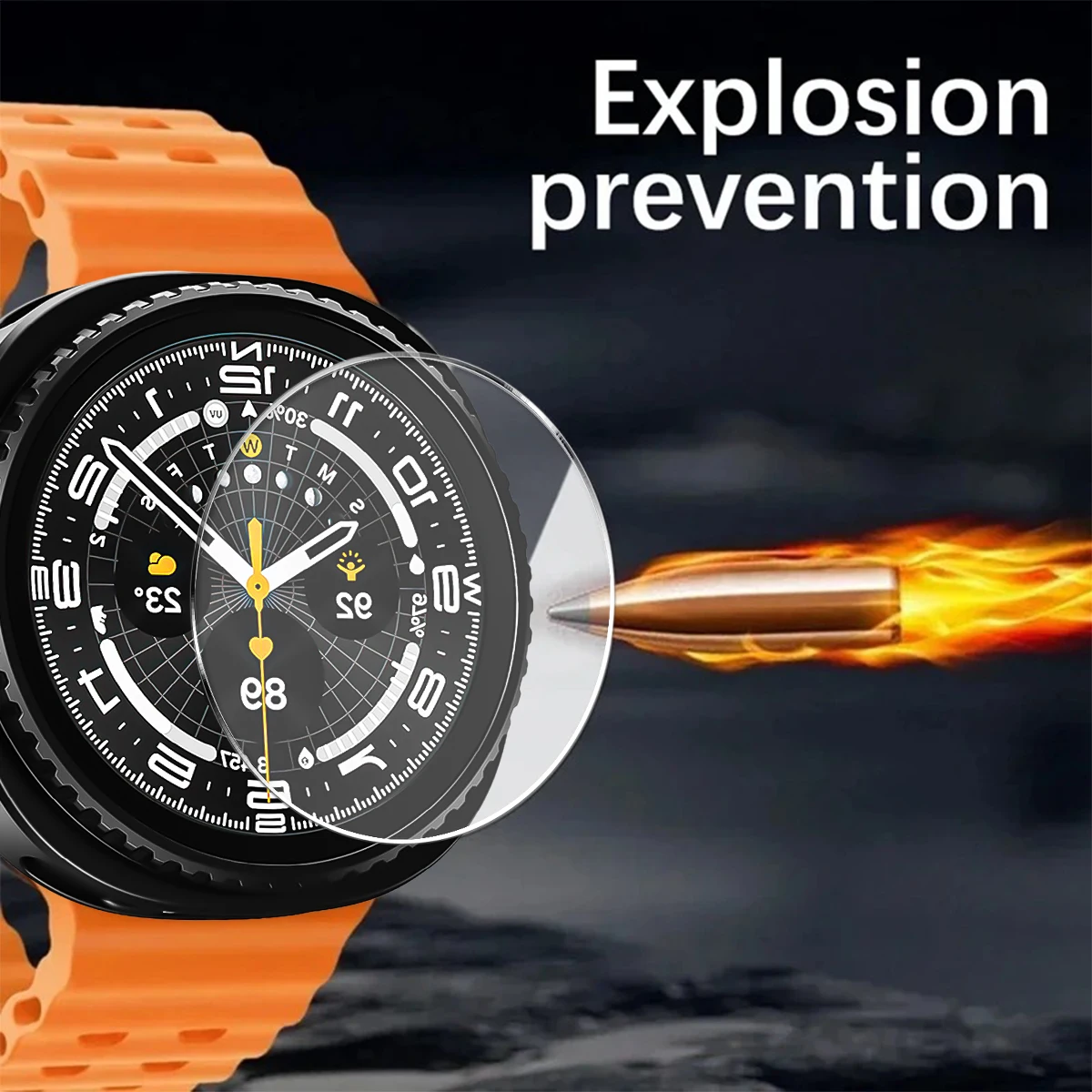 Tempered Glass for Samsung Galaxy Watch 8 7 6 5 4 40/44/47mm Screen Protector for Galaxy Watch 7 8 Ultra 4 6Classic Watch8 Cover