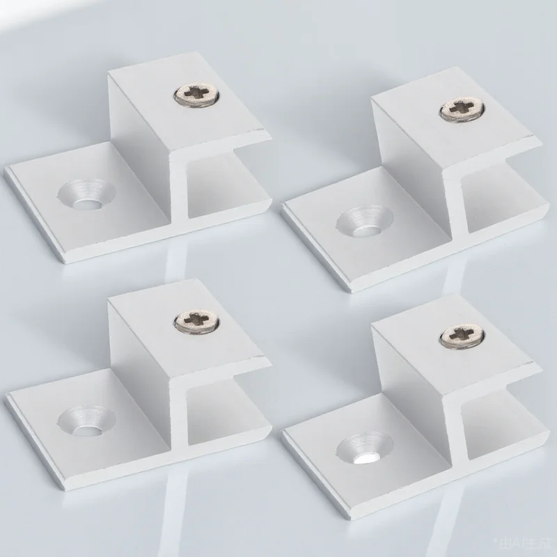 

5pcs Glass Clamp Adjustable Wall Mount Shelf Bracket Heavy Duty Glass Shelf Holder For Tiles Acrylic Rectangular