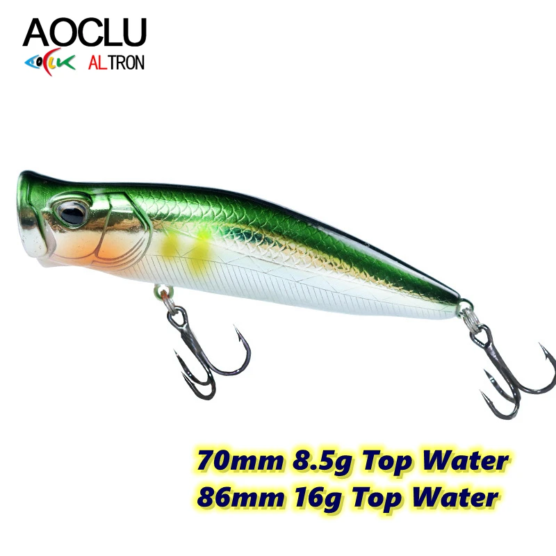 

AOCLU-Big Popper Fishing Bait, Strong Splash, Sea Bass, Boat Fishing, Easy Cast, 70mm, 8.5g, 86mm, 16g, 1Pc