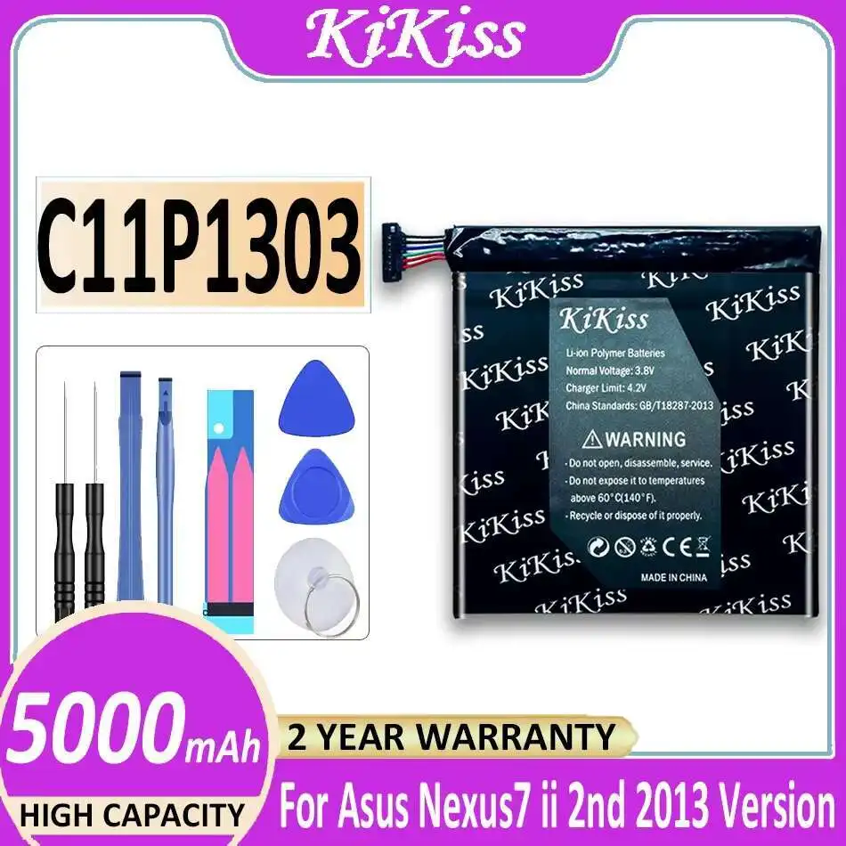 

Tablet Battery C11P1303 5000Mah For Asus Google Nexus 7 II 2 2Nd Gen 2013 Version ME571 ME57K ME57KL K009 K008
