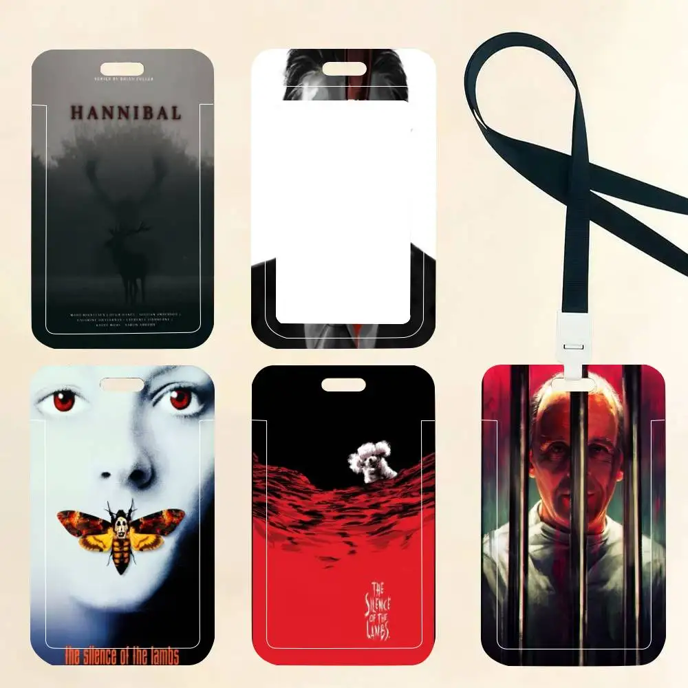 

Classic Movie Hannibal ID Card Holder Neck Strap Pendant Door Badge Holder Lanyards Keychain Work Credential