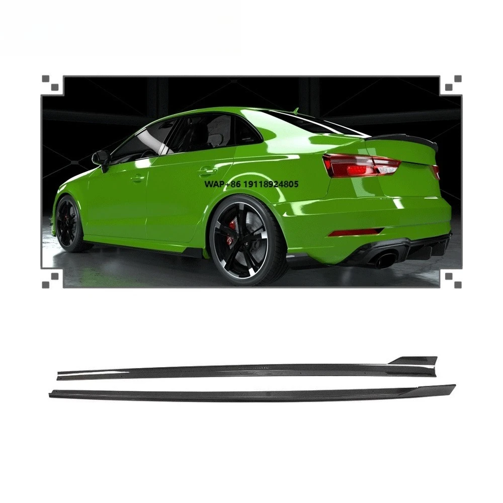 

Real Carbon Side Skirt Extension Lip Spoiler for S3 RS3 Sedan 2014-2019