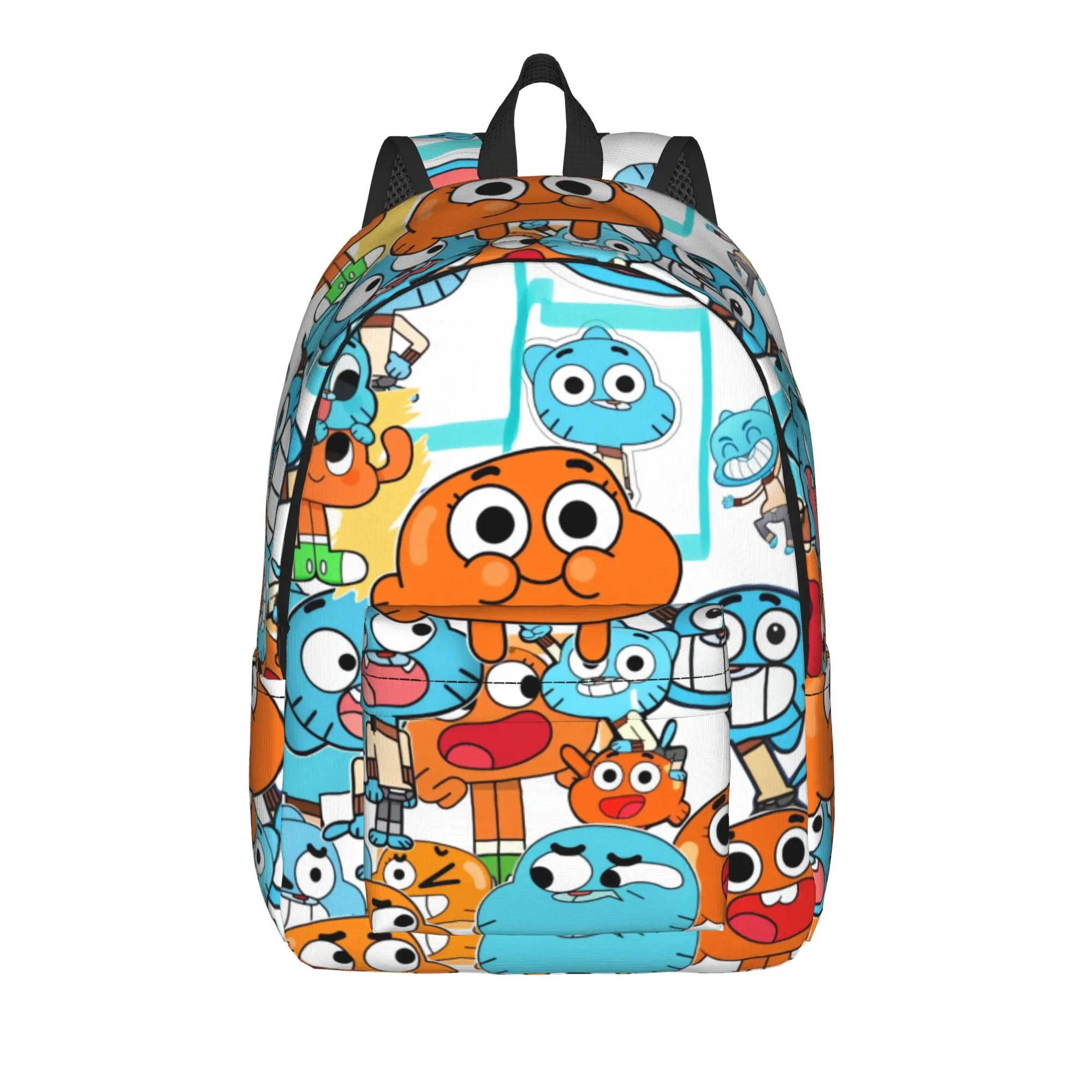Gumball Gum Ball Watterson Amazing Cartoon Backpack  Daily Backpacks Female Custom Soft School Bags Streetwear Rucksack