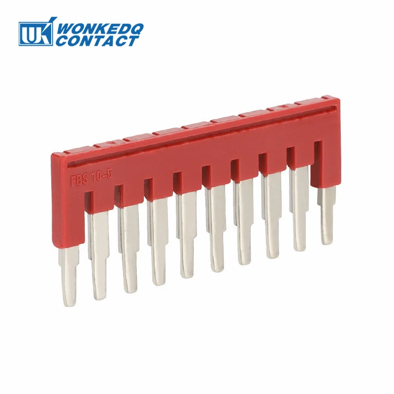 20Pcs FBS10-5 Wire Jumpers 2/3/4/5/10 Contact PT2.5 ST2.5 PT/ST 2.5 mm Connector FBS 10-5 DIN Rail Terminal Block Plug-In Bridge