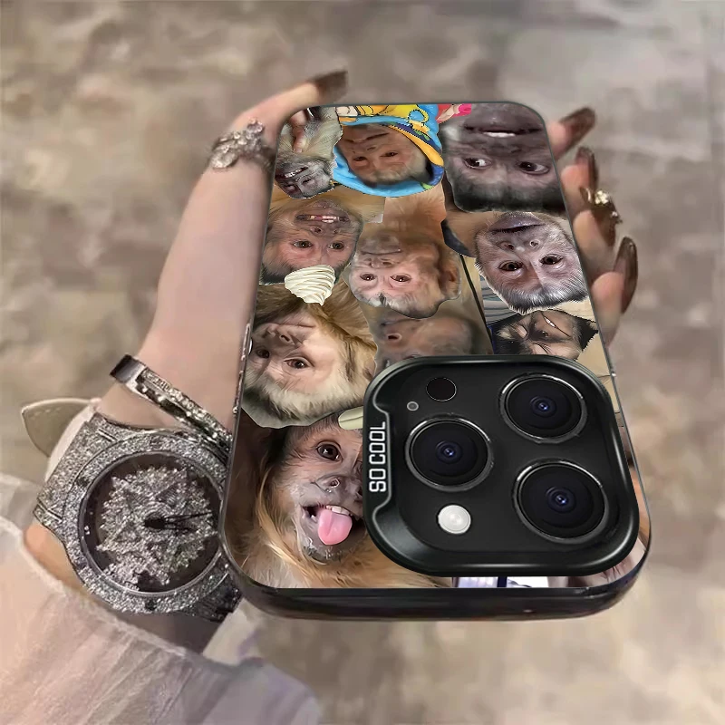 الإبداعية القرد تصفيح جراب هاتف آيفون 17 16 15 14 13 12 11 برو ماكس زائد 17 الهواء 16E X XR XS ماكس غطاء ممتص للصدمات #5