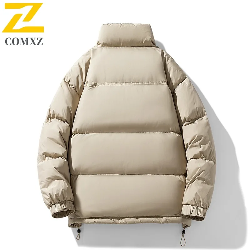 COMXZ Puffer Jacket 2025 Trendy Handsome Thick Quality Snowy Winter Jacket Travel Windproof Premium Padding Coat Men's Clothing