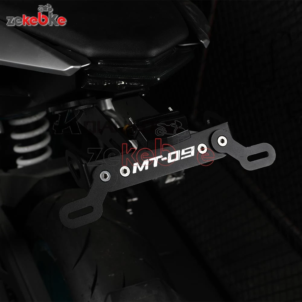 

For YAMAHA MT09 MT-09SP 2021-2023 2024 Motorcycle Accessories License Plate Holder Fender Eliminator Tail Tidy Bracket With LED