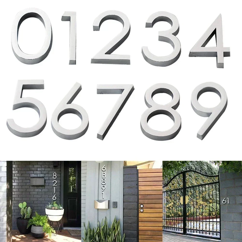 1Pcs Number House Number Sticker Door Plate Sign Outdoor Mailbox Apartment Hotel Room Address Number Home Decor