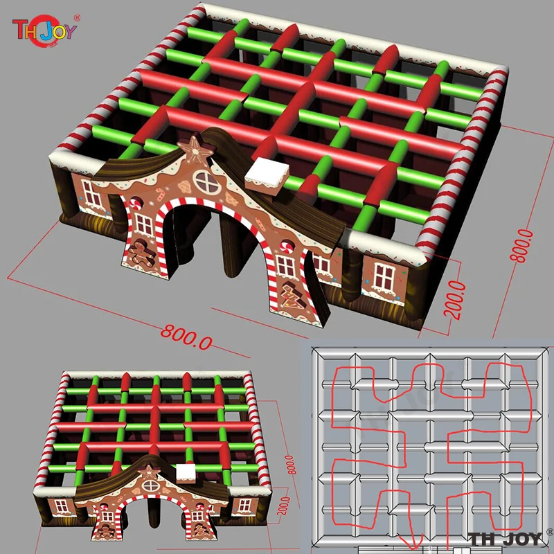 Fast Air shipping 10x10m giant inflatable maze haunted for sale customized labyrinth inflatable maze game for sale