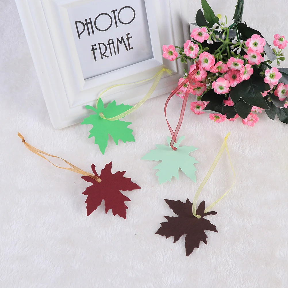 240Pcs Craft Maple Leaf Tags Premium Kraft Paper Name Labels for Home Baking Decorations Student Word Cards Greeting