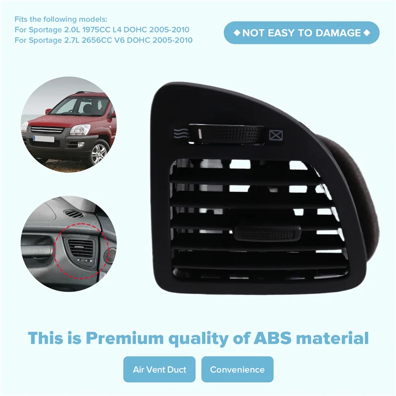 

Air Conditioning Outlet Grille Air Vent Duct For Kia Sportage Air Outlet Vent 2005-2010 Right: 97490-1F000WK