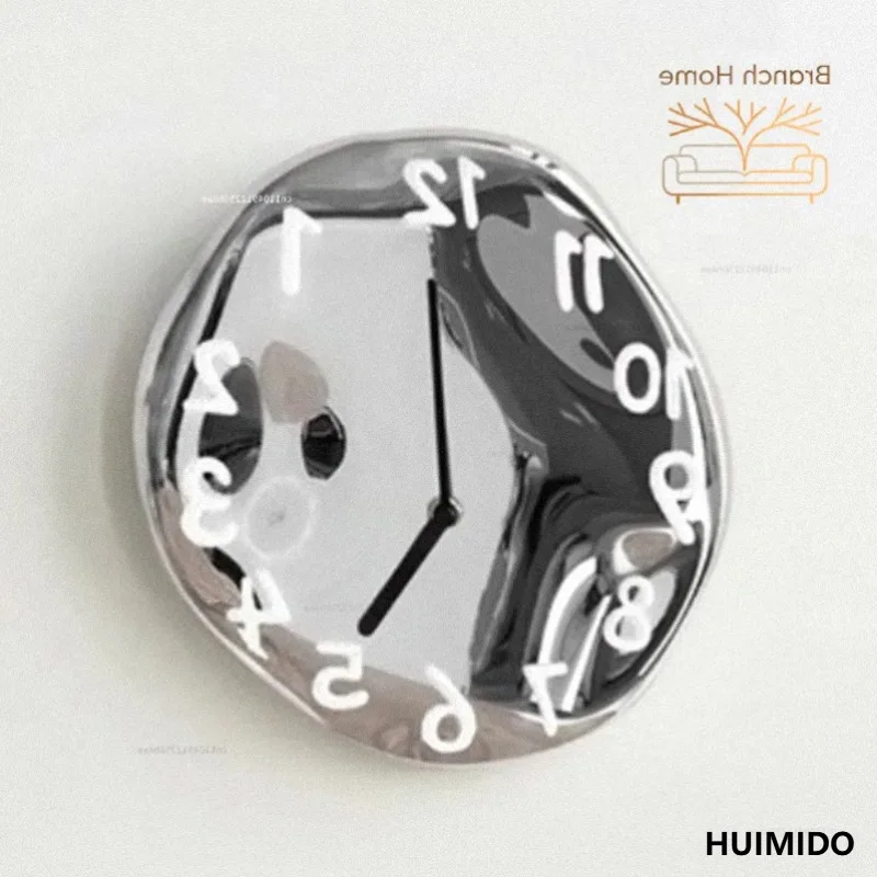 Electroplated Hanging Clock Bedroom Wall Clocks Living Rooms Suspend Watch Home Furnishings Ceramic Modern Silent Accessories
