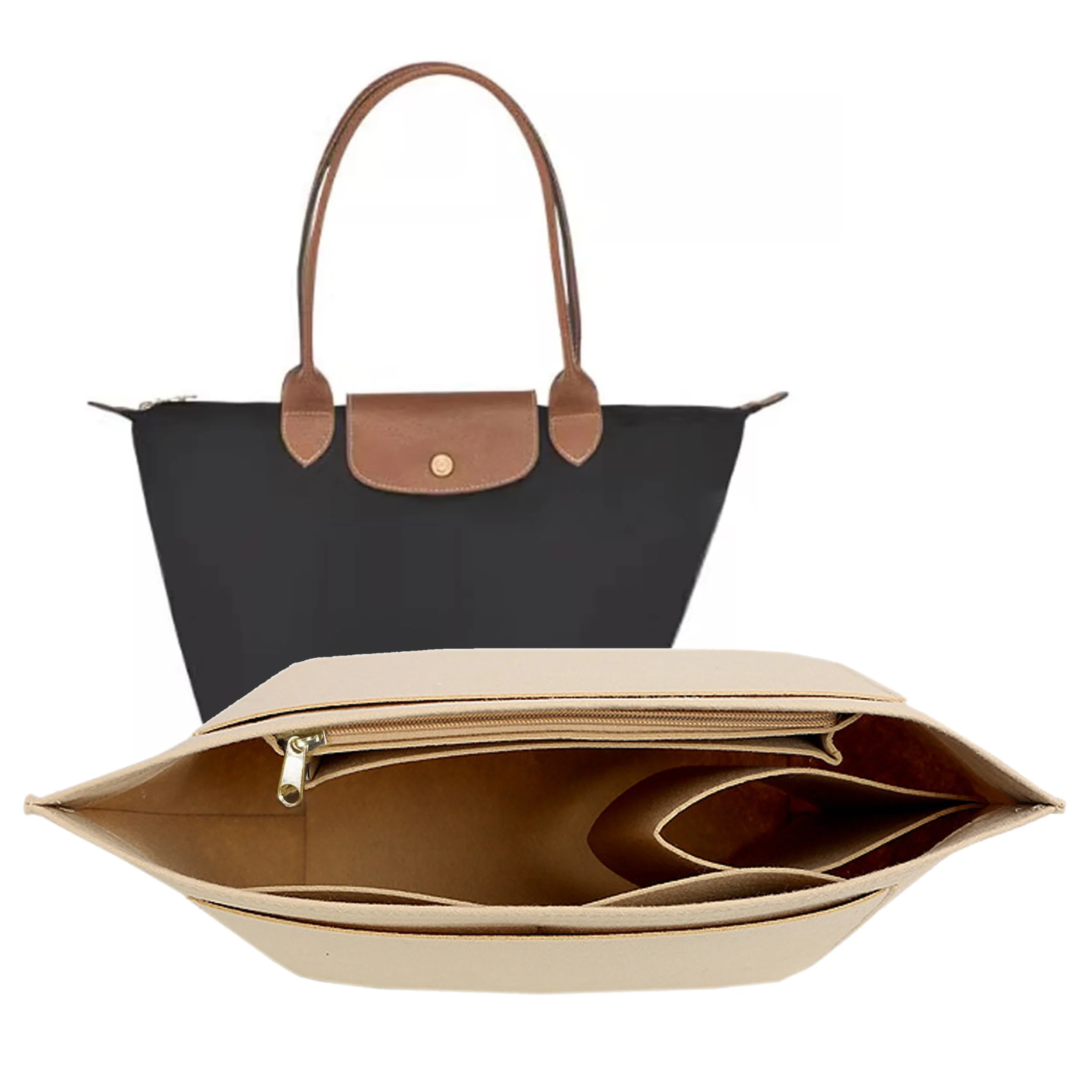 Geldbörsen-Organizer-Einsatz, Filz-Taschen-Organizer für Handtaschen-Geldbörsen-Organizer, 5 Farben, 3 Größen