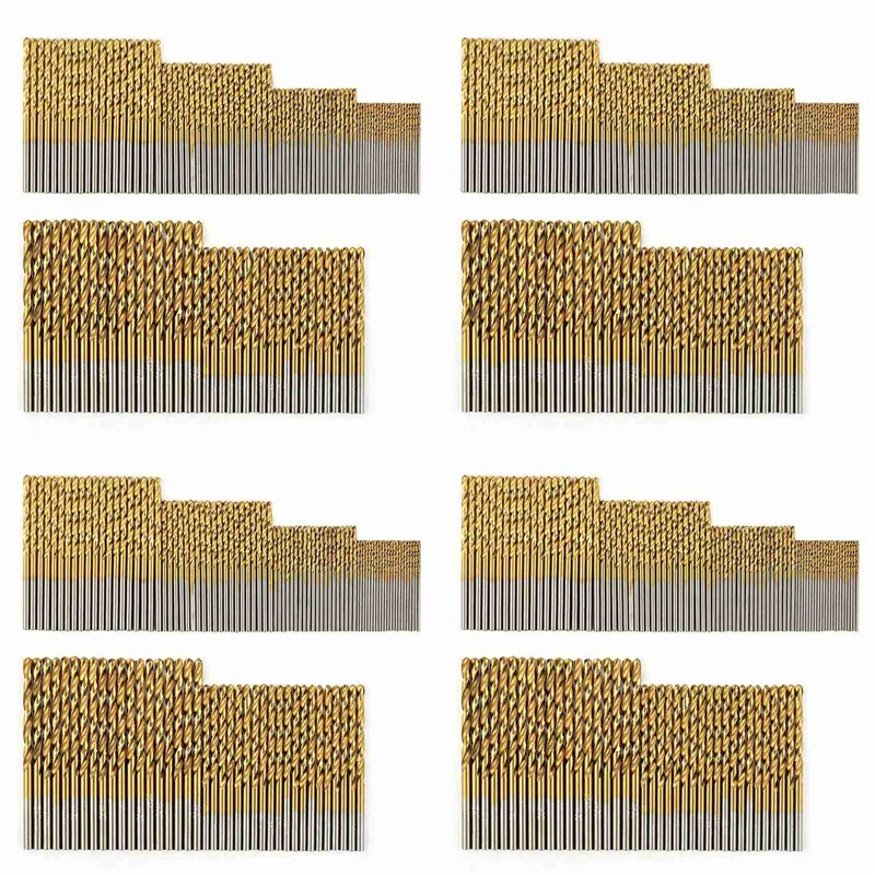 

BMBY-480 Pcs Titanium Drill Bit Set HSS Drill Bits For Metal, Steel, Wood, Plastic, Copper, Aluminum Alloy, 1Mm To 3.5Mm