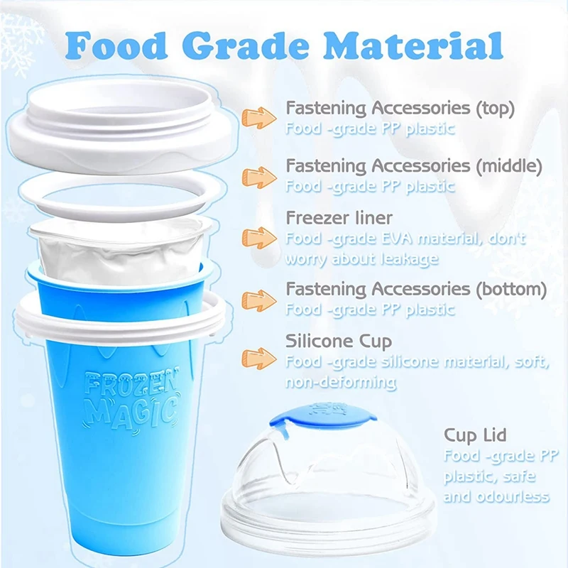 1 Piece Slushie Maker Cup Is Cool Stuff Things Smoothie Cups With Lids And Straws,