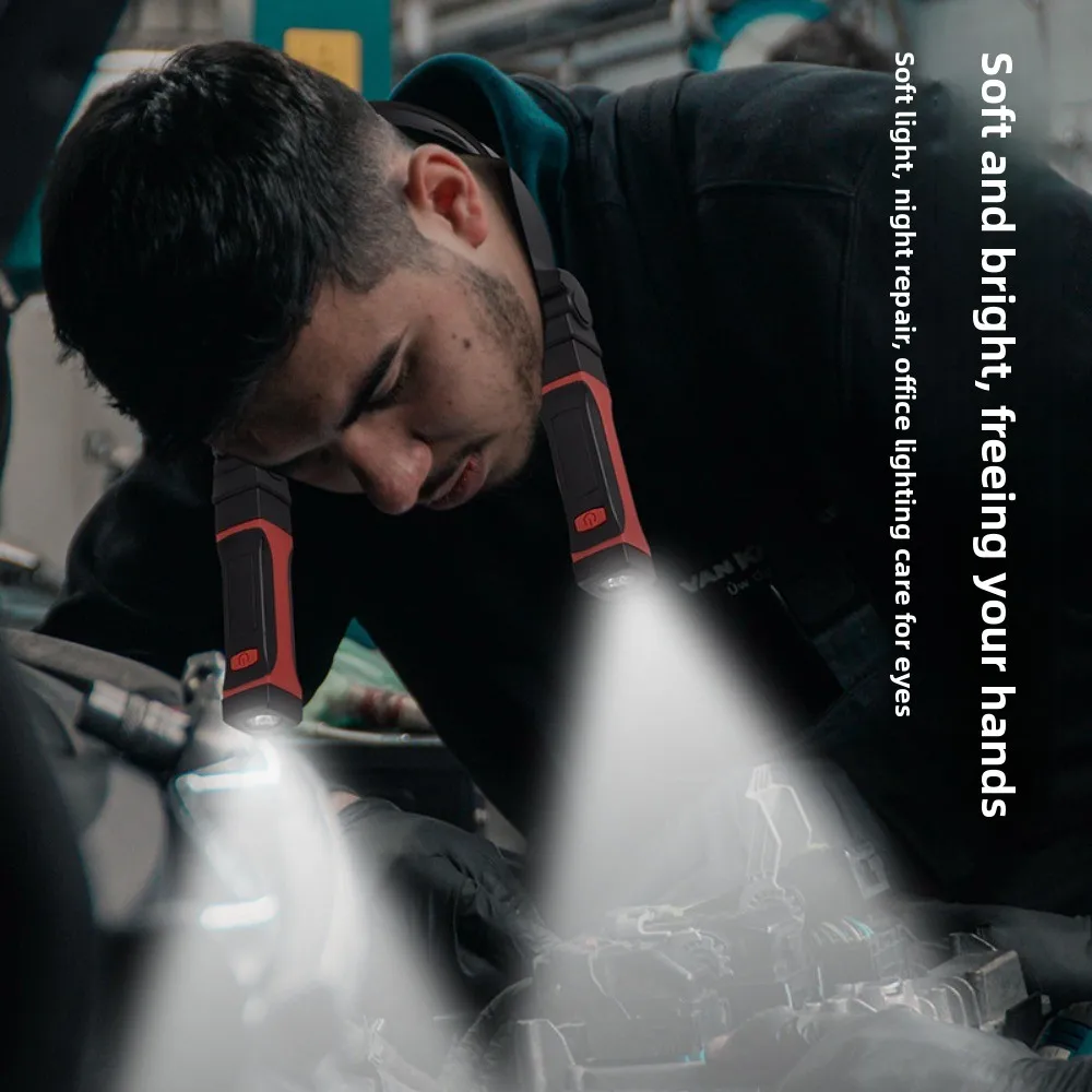 عبر الحدود جديد LED الرقبة ضوء القراءة ضوء في الهواء الطلق ليلة تشغيل ضوء الشواء ضوء التخييم ضوء الإضاءة العمل المغناطيسي