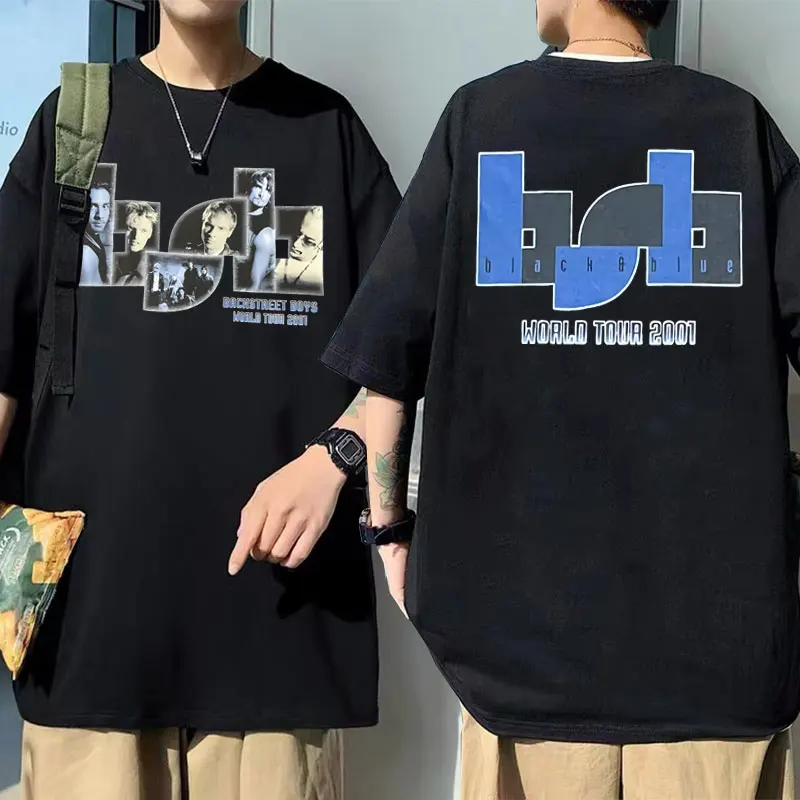 

Backstreet Boys World Tour 2001 Graphic T-shirts Vintage Pop Music Boy Band Bsb Group T Shirts Men Women Cotton Oversized Tshirt