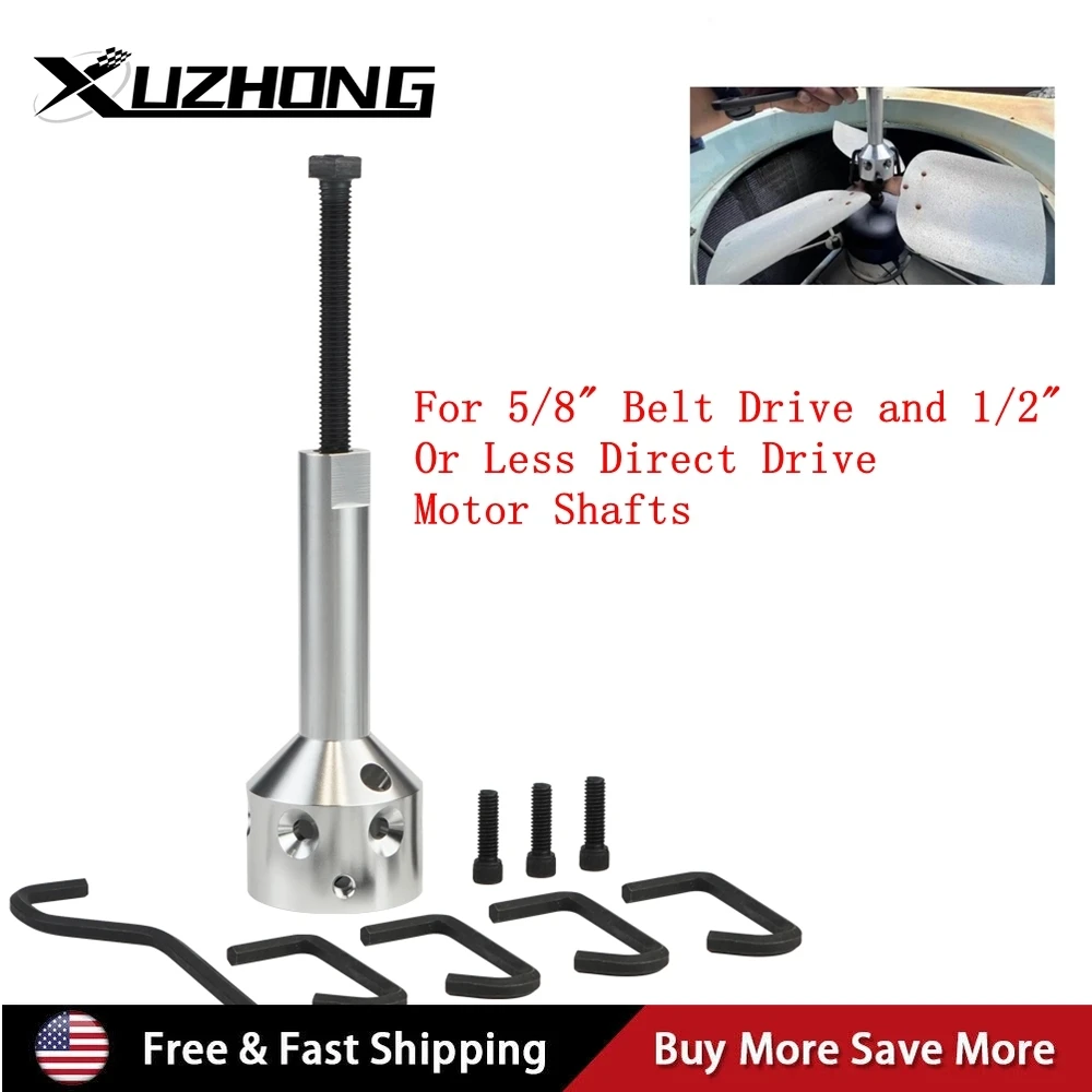 

Для ременного привода 5/8 дюйма и 1/2 дюйма или меньше валов двигателя с прямым приводом, стальная ступица, лопасть вентилятора, набор инструментов для снятия съемника колес