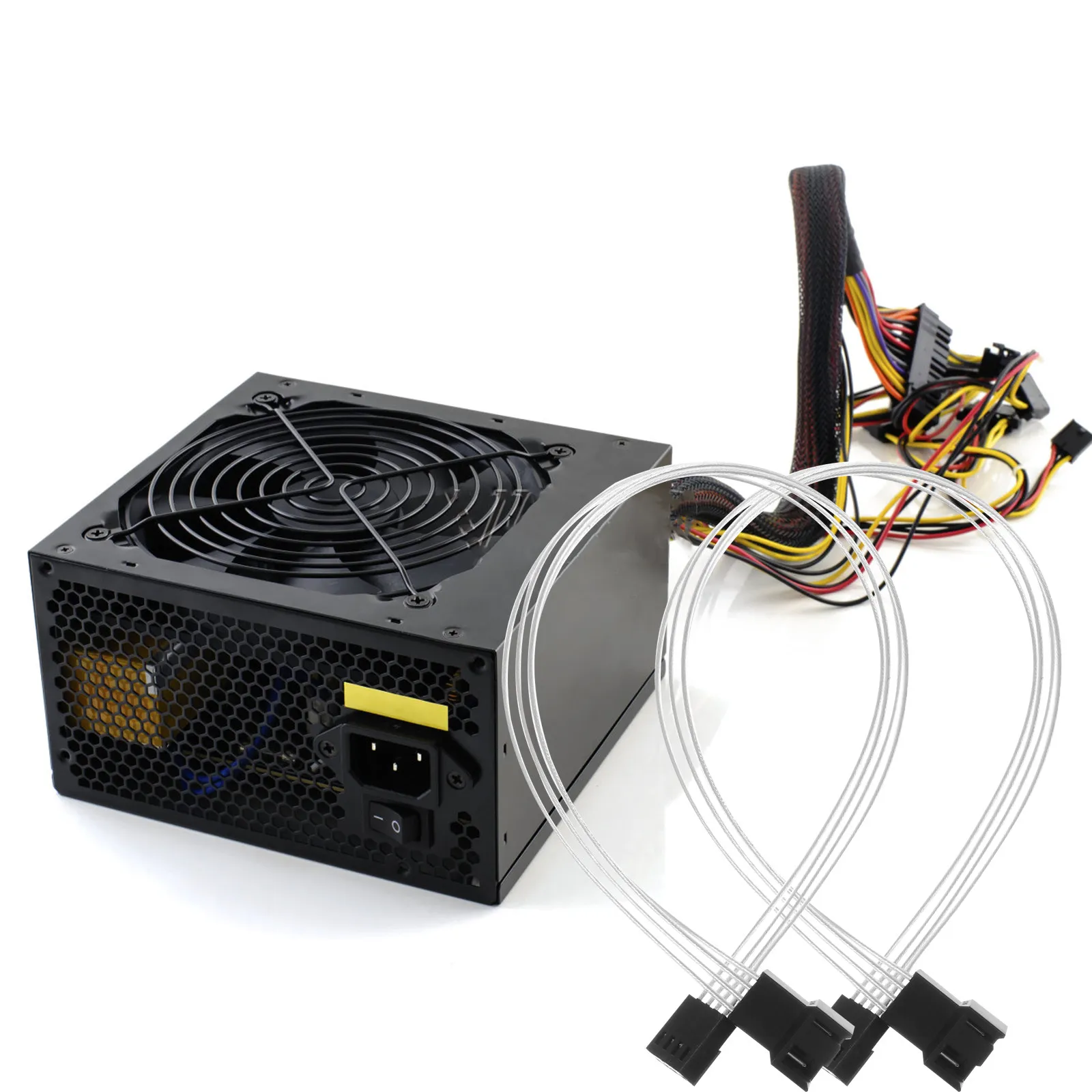 3Pcs Computer Line Hub Pwm Fan Power Extension Cable 4-Pin Power Saving Silver-Plated Wire Extension Cable for Pc Cooling Fans