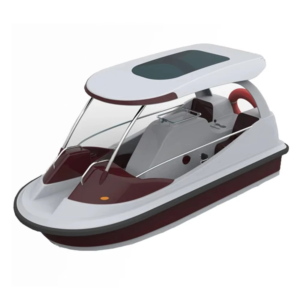 Outdoor water play equipment park 4 people water bike paddle electric catamaran water park pedal boat