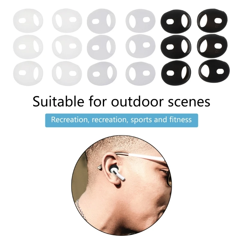 6Pcs Silicone In-Ear Earphone Case for Airpods 2 Cover Ear Caps Pads Eartip