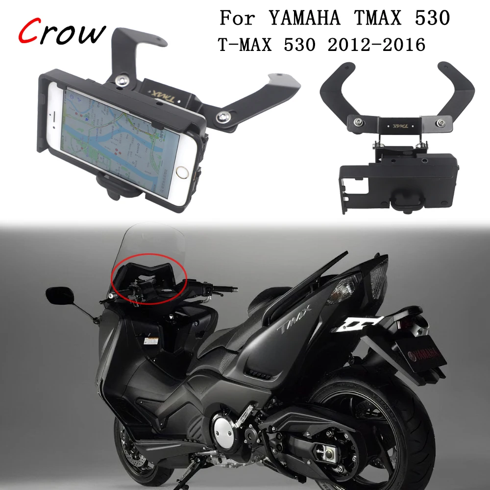 Mobile phone stand navigation bracket FOR Yamaha TMAX530 TMAX 530 TMAX-530 2012-2016 Bracket Mount Smartphone GPS Holder