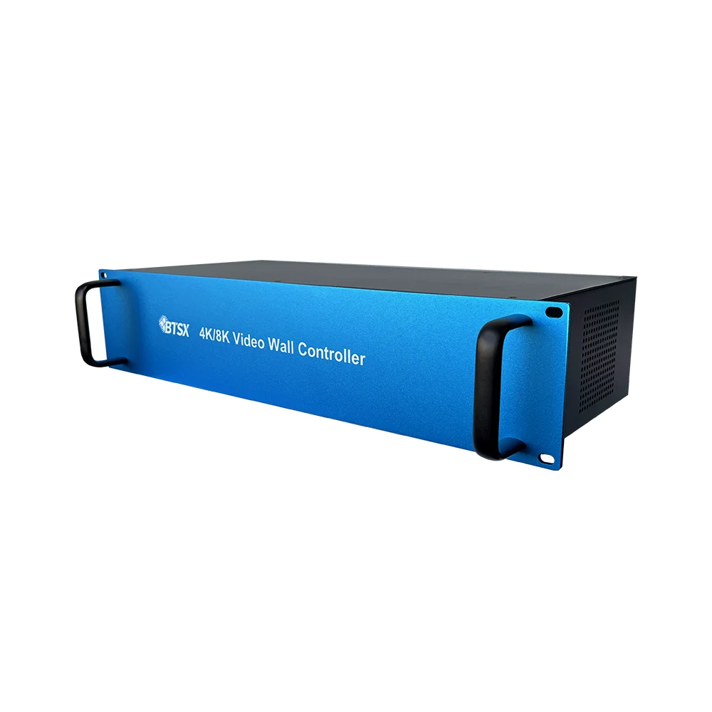 4K 8K Video Wall Controller Multi Screen Processor for DP Input/Output Modular Chassis IP43 Rated Metal Digital Signage