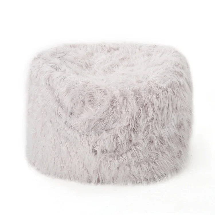 within the U.S dropshipping 5ft Soft Fluffy Faux Fur big Round Bean Bag Lazy Sofa