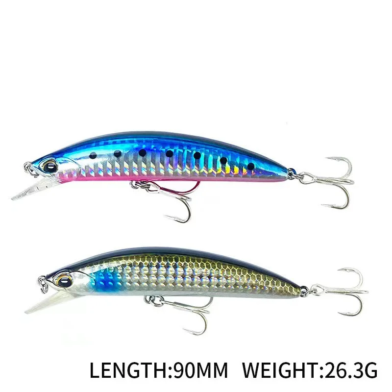BILLINGS 1 Stück Sinkender Salzwasser-Angelköder 9cm/26,3g Weitwurf-Leuchtköder für Schwarzbarsch und Barsch – Detail 3