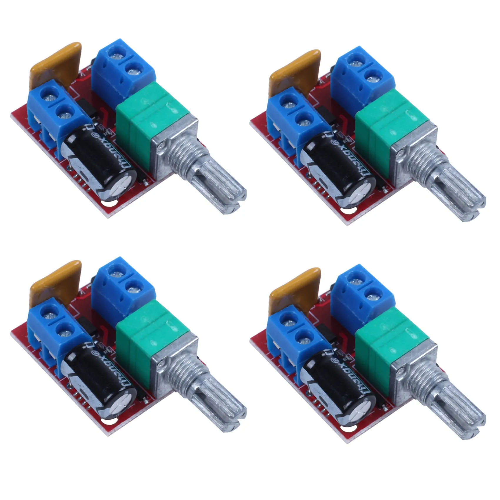 

4X Mini DC Motor PWM Speed Controller 3V 6V 12V 24V 35VDC 90W 5A DC Motor Speed Control Switch LED Dimmer-AT36
