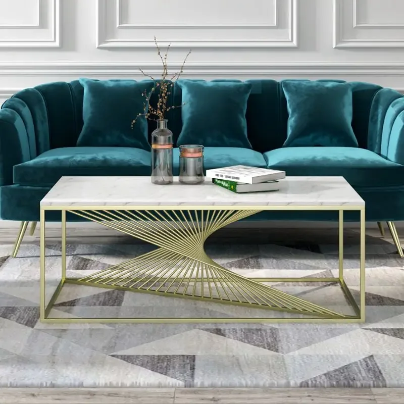 

For Newly Design Nordic Marble Light Luxury Post Modern Living Room Household Reception Coffee Table