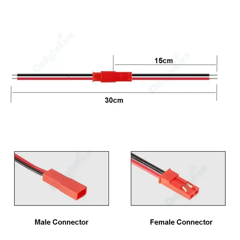 22AWG 2 Pin JST Plug Connector Cable 15CM Male Female Plug Wire Connector for RC BEC Battery Helicopter DIY FPV Drone Quadcopter