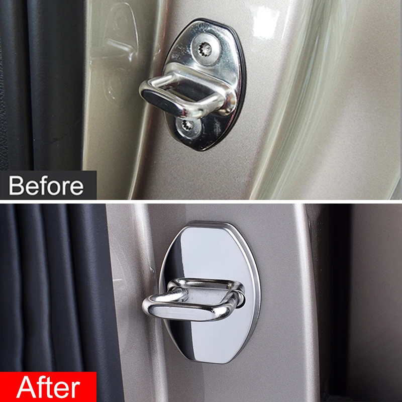 Car Door Lock Buckle Cap Trim Cover For VW Tiguan Mk2 Polo Jeeta Passat B6 B7 Golf 5 6 7 MK6 Mk7 T-ROC For Skoda Octavia A7