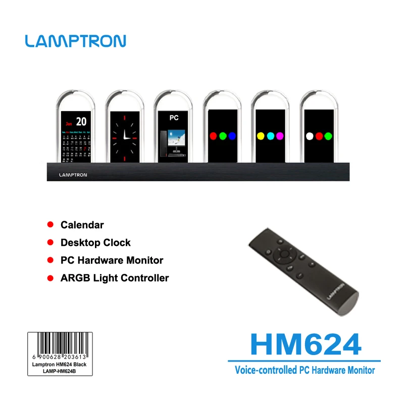 

LAMPTRON HM624 голосовой интерактивный экран мониторинга компьютерной оборудования 2,4 дюйма * 6