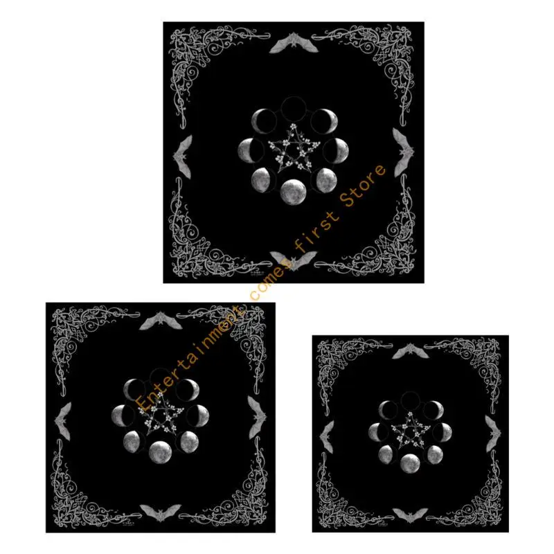 

55 кд Лунная фаза звезда астрология скатерть Алтари Тканевые квадратные дивнации карты табличная ткань ткань Компания