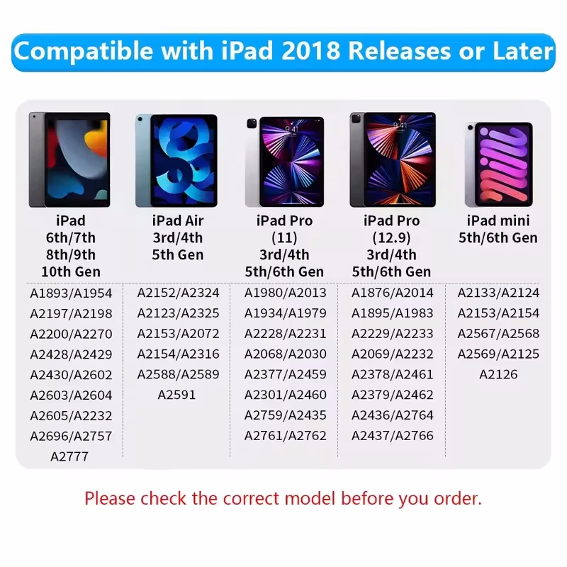 Caneta stylus para iPad com carregamento Bluetooth de rejeição de palma, para Apple air Active Pencil compatível com Apple iPad Pro 2018-2025