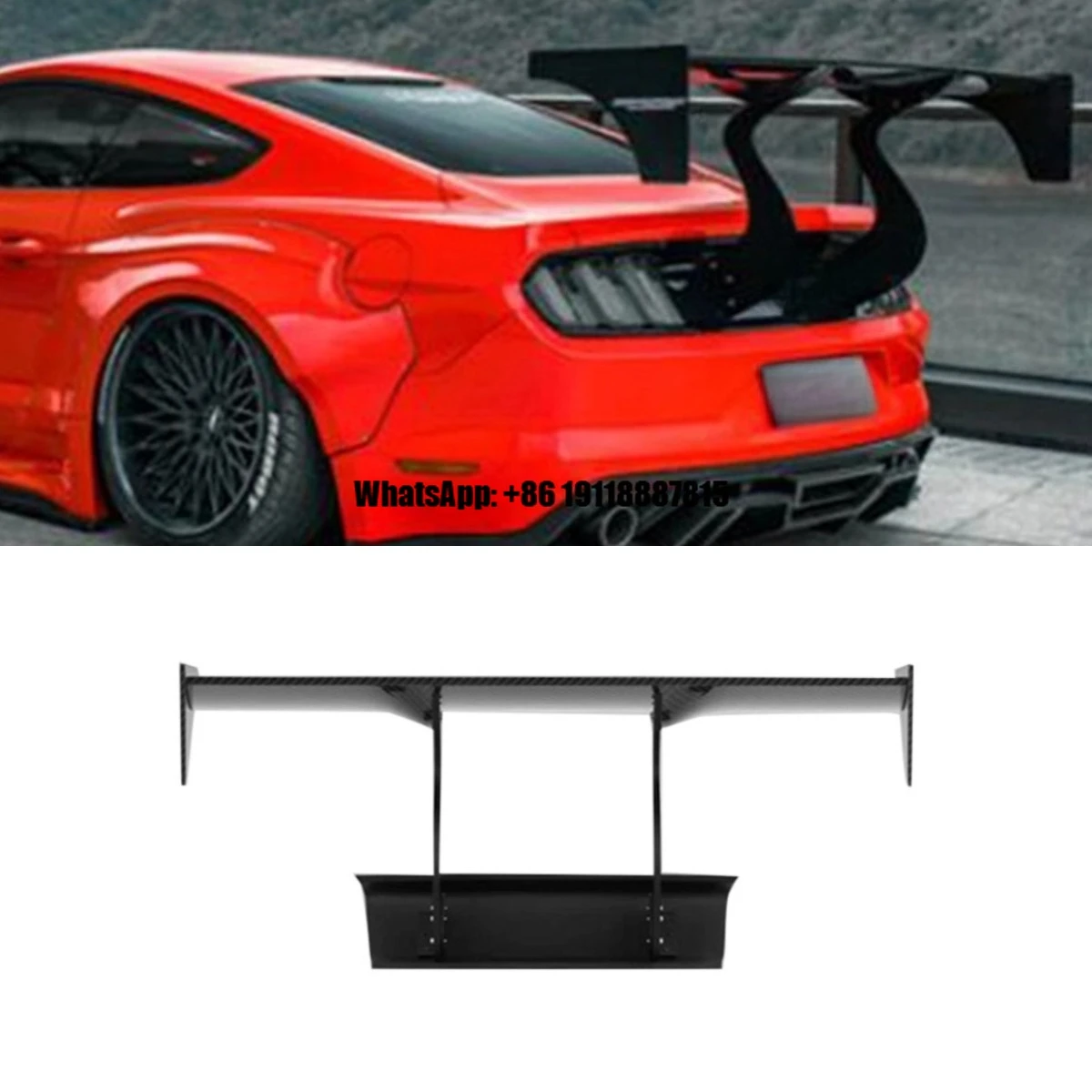

Car Rear Spoiler Wing Roof Spoiler Roof Wing Rear Trunk Spoiler Wing For Ford Mustang 2015-2022 Body Kit Car Accessories