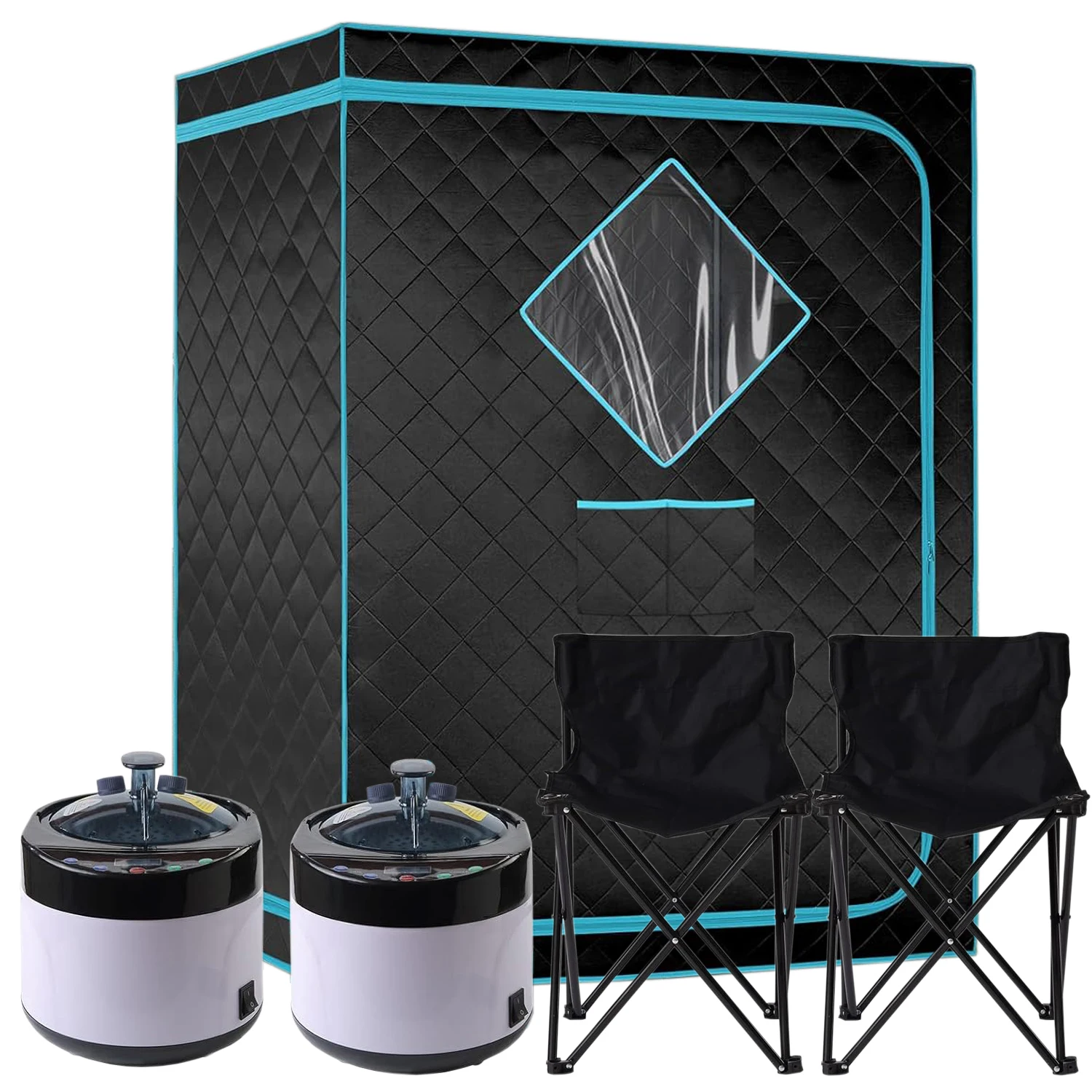 

Portable Steam Sauna 2 Person Sauna Tent Sauna Rocket Home Sauna Kit,Two Person Whole Body Large Space Spa, 2Pcs 4L Steamer