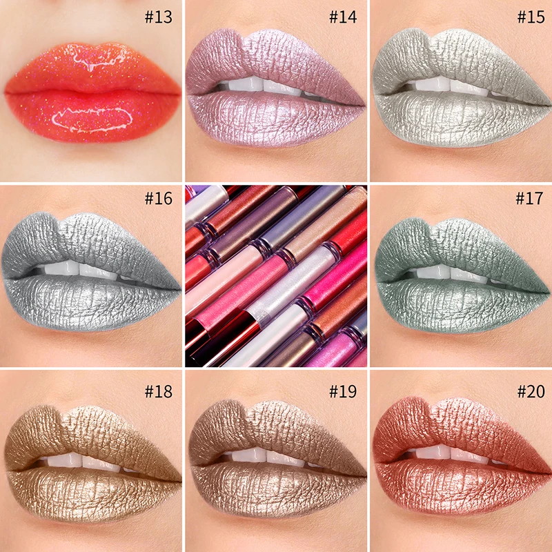 Brillo de labios con logotipo personalizado, maquillaje hidratante, brillo brillante, tinte, bálsamo labial, cuidado, cosméticos, venta al por mayor, 10 piezas