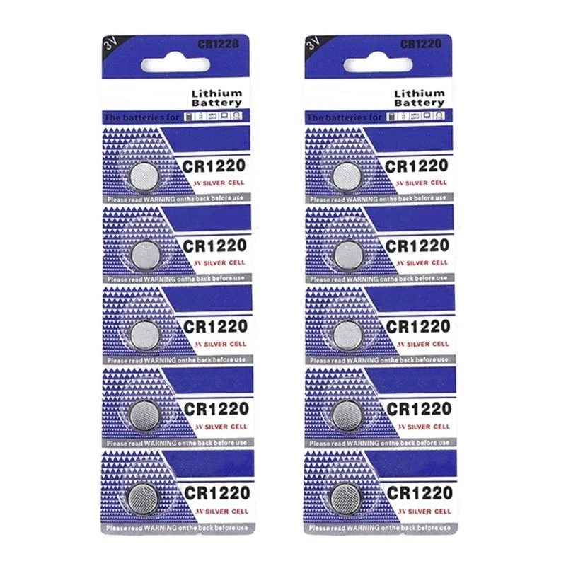 CR1220 Button Batteries Coin Battery for Various Settings Office, Classroom,Home